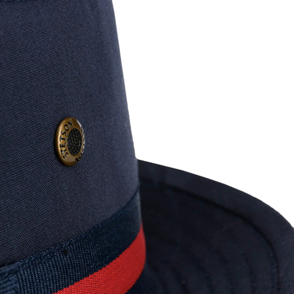 Stetson Classic Band Pork Pie Cloth Hat 'Navy'
