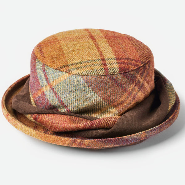 The Hat Shop Ladies Failsworth British Wool Tweed Hat Mustard