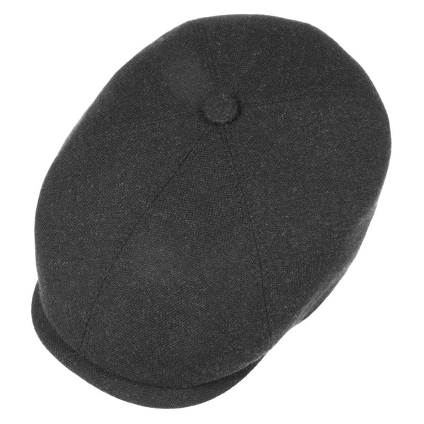 The Hat Shop Stetson Brooklin Wool Cashmere Flat Cap Anthacite