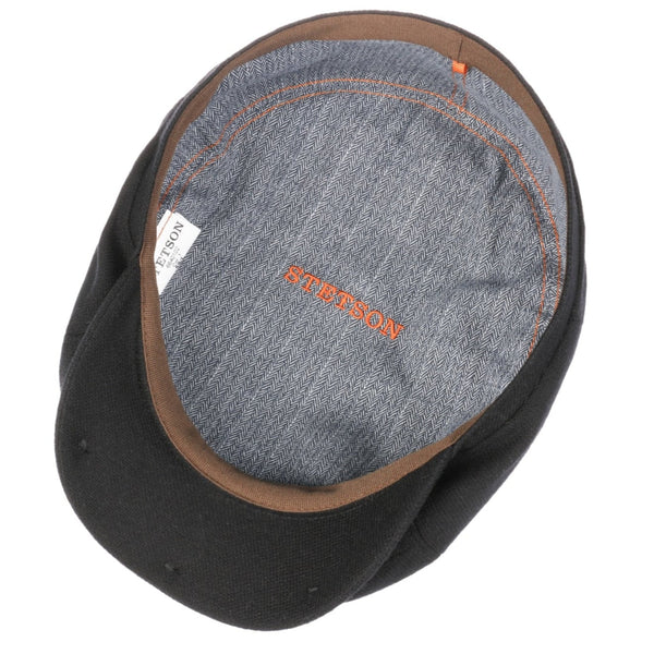 Stetson Brooklin Wool Cashmere Flat Cap 'Black'