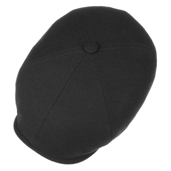 Stetson Brooklin Wool Cashmere Flat Cap 'Black'