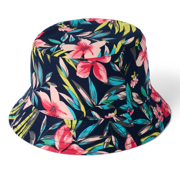 The Hat Shop Failsworth 100% Cotton Reversible Bucket Hat 'Salmon'