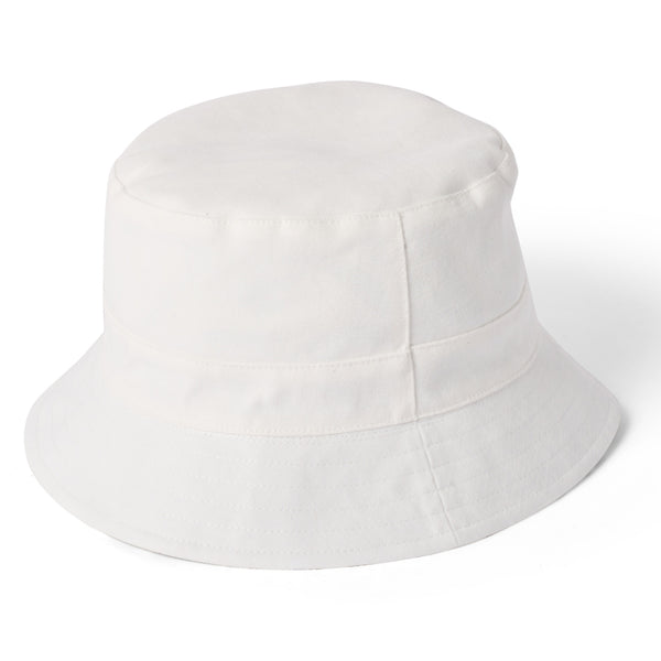 The Hat Shop Failsworth 100% Cotton Reversible Bucket Hat 'White'