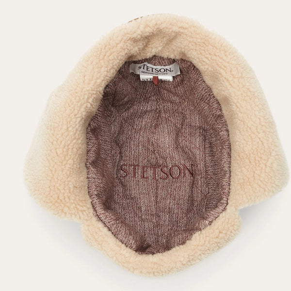 The Hat Shop Stetson Bomber Cap Calf Split Inside