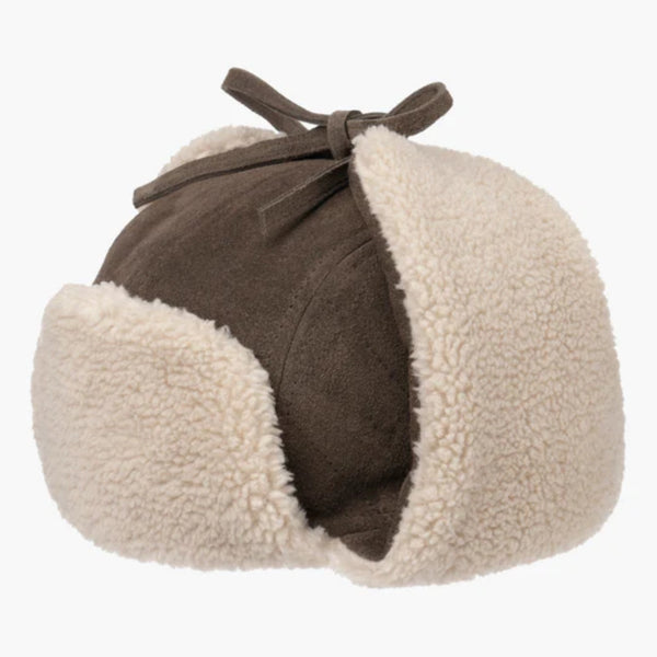 The Hat Shop Stetson Bomber Cap Calf Split Brown