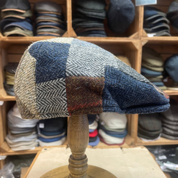 The Hat Shop Denton Harris Tweed Flat Cap Side