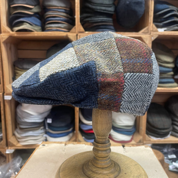 The Hat Shop Denton Harris Tweed Flat Cap Side