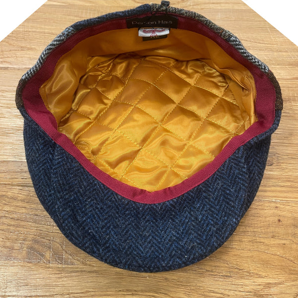 The Hat Shop Denton Harris Tweed Flat Cap Lining