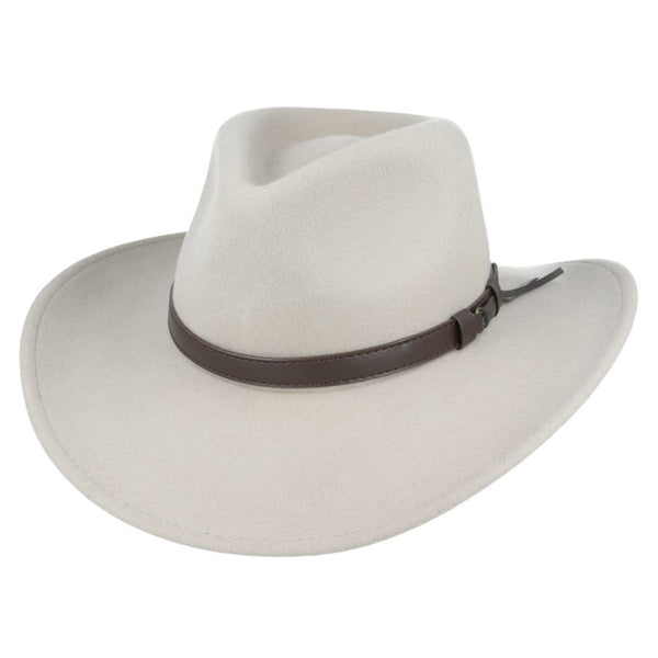 The Hat Shop 100% Wool Cowboy Style Hat Sand