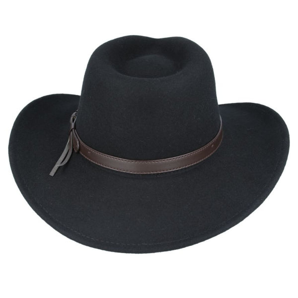 The Hat Shop Maz Wool Cowboy Style Hat Black