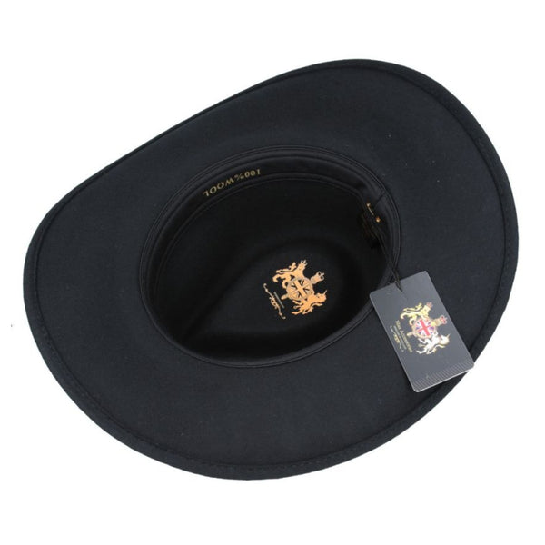 The Hat Shop Maz Wool Cowboy Style Hat Black