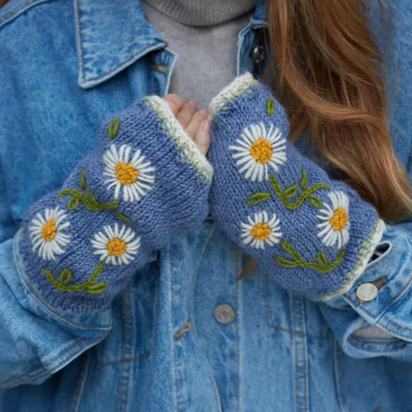 The Hat Shop Ladies Pachamama Daisy Chain Wool Handwarmers