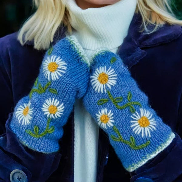The Hat Shop Ladies Pachamama Daisy Chain Wool Handwarmers
