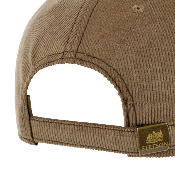 The Hat Shop Stetson Embroidered Bear Corduroy Cap Brown
