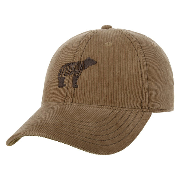 The Hat Shop Stetson Embroidered Bear Corduroy Cap Brown