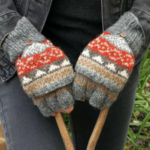 The Hat Shop Ladies Pachamama Glove/Mittens 'Grey'