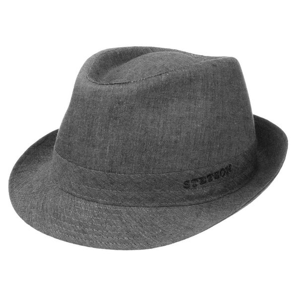 The Hat Shop Stetson Geneva Linen Trilby 'Grey'