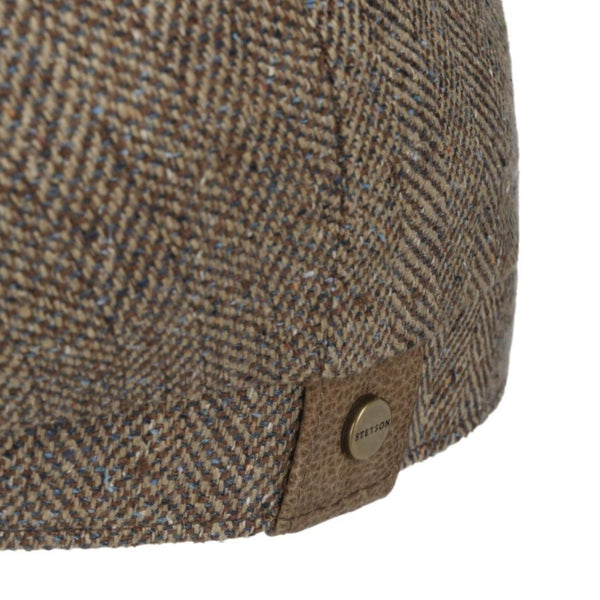 The Hat Shop Stetson Hatteras 100% Silk Bakerboy Cap 'Brown'