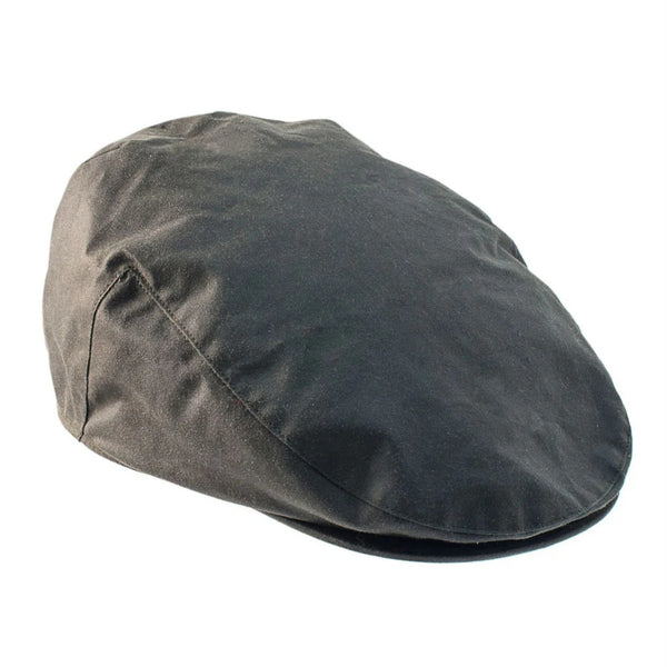 Heather British Wax Cotton Flat Cap - The Hat Shop Salisbury
