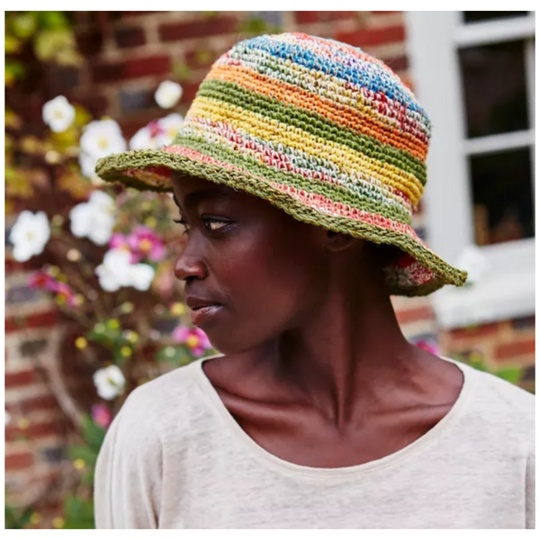 The Hat Shop Pachamama Hemp-Cotton Stripy Sun Hat Side