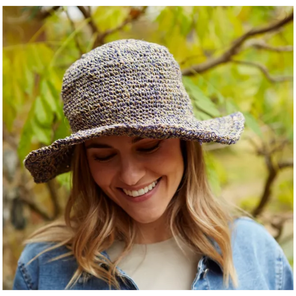 The Hat Shop Pachamama Hemp Hat Denim Front