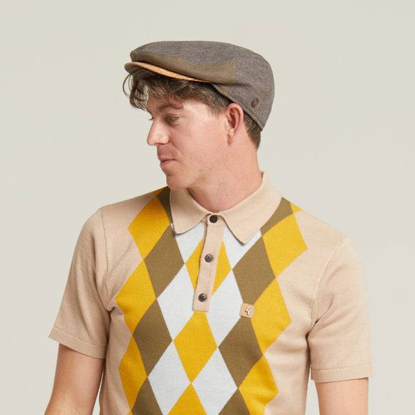 The Hat Shop Dasmarca Cotton-Linen Flat Cap 'Taupe'