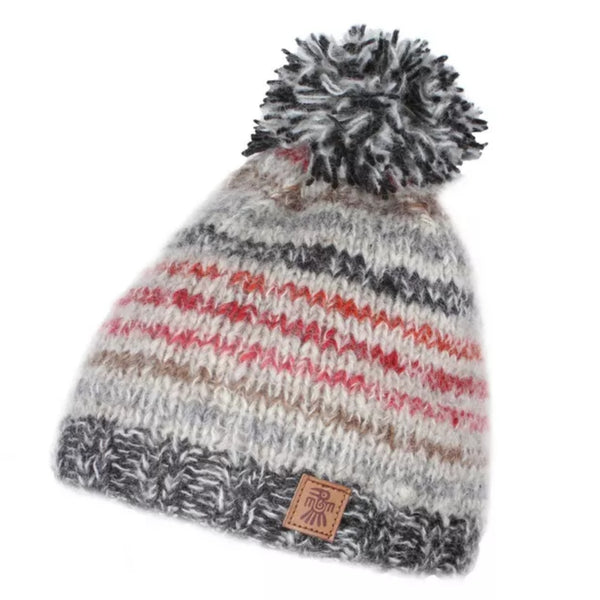 The Hat Shop Ladies Pachamama Langtang Bobble Beanie 'Red Earth'