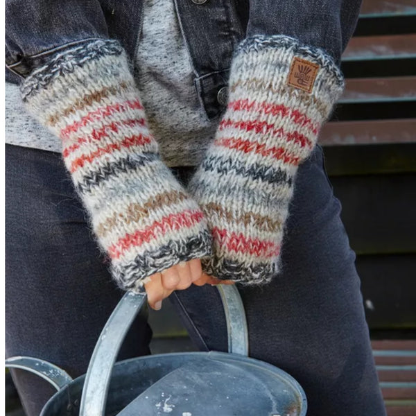 The Hat Shop Ladies Pachamama Langtang Handwarmers 'Red Earth'