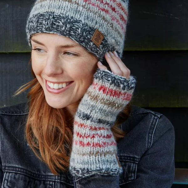 Ladies Pachamama Langtang Handwarmers 'Red Earth'