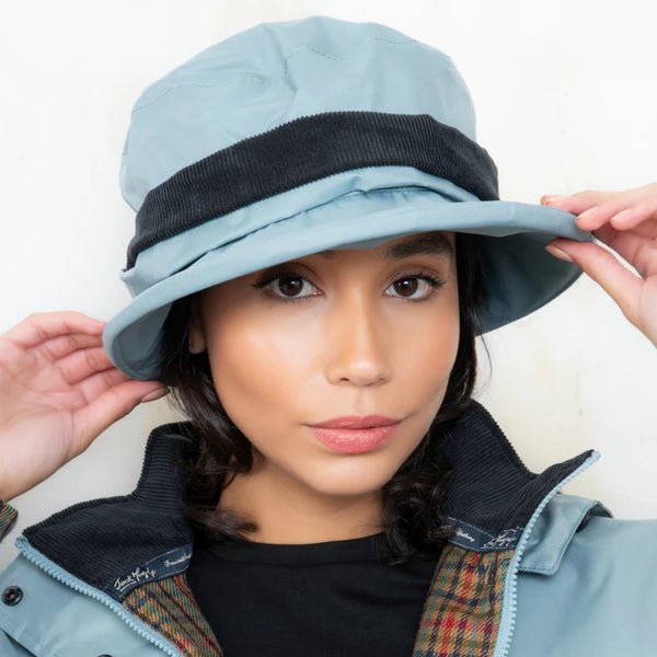 Jack Murphy Malvern ladies waterproof hat, smoke blue
