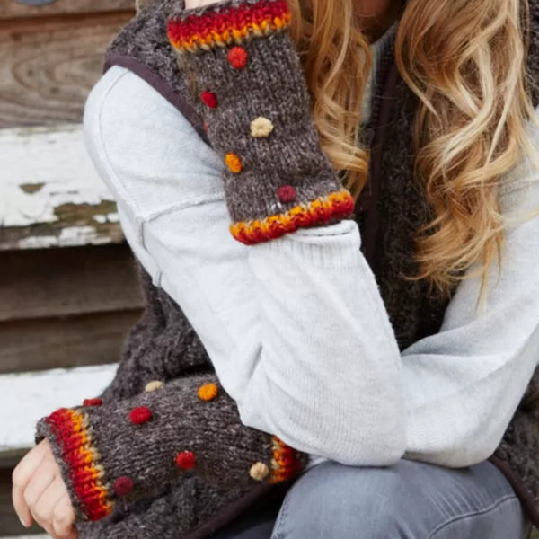 The Hat Shop Ladies Pachamama Montpellier Handwarmers 'Bark'