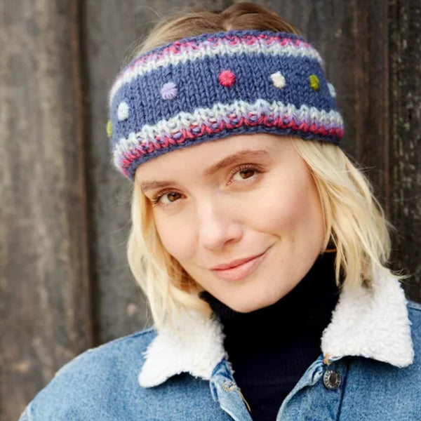 The Hat Shop Ladies Pachamama Montpellier Lined Headband 'Denim'