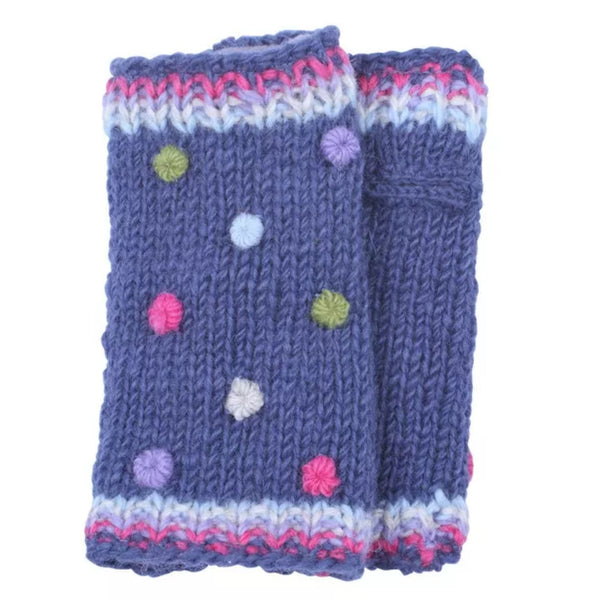 The Hat Shop Ladies Pachamama Montpellier Handwarmers 'Denim'
