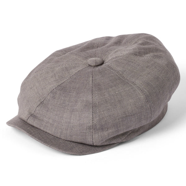 The Hat Shop Failsworth Irish Linen Murphy Bakerboy 'Dark Grey'