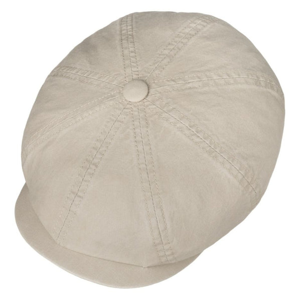 The Hat Shop Stetson Hatteras Organic Cotton Bakerboy - Newsboy Cap 'Beige'