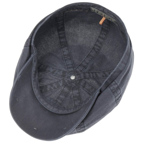 The Hat Shop Stetson Hatteras Organic Cotton Bakerboy - Newsboy Cap 'Blue'