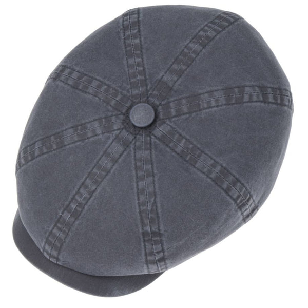 The Hat Shop Stetson Hatteras Organic Cotton Bakerboy - Newsboy Cap 'Blue'