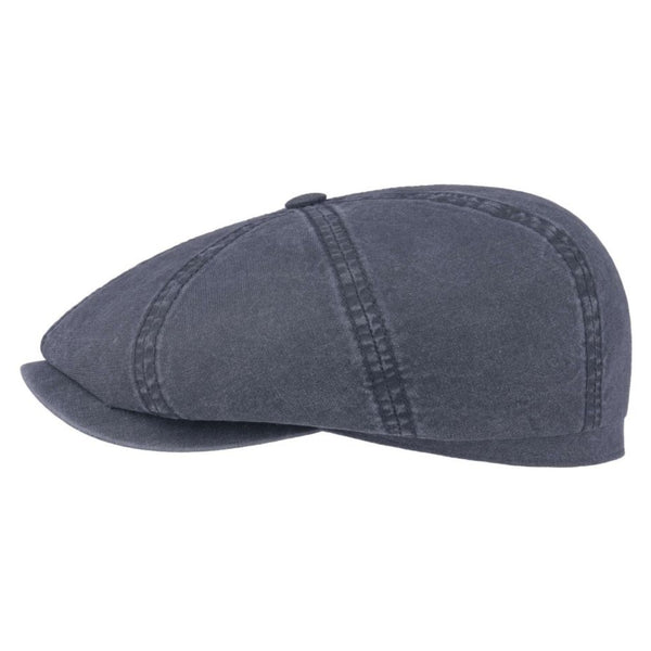 The Hat Shop Stetson Hatteras Organic Cotton Bakerboy - Newsboy Cap 'Blue'