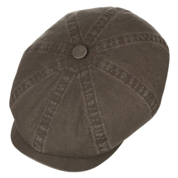 The Hat Shop Stetson Hatteras Organic Cotton Bakerboy - Newsboy Cap 'Brown'