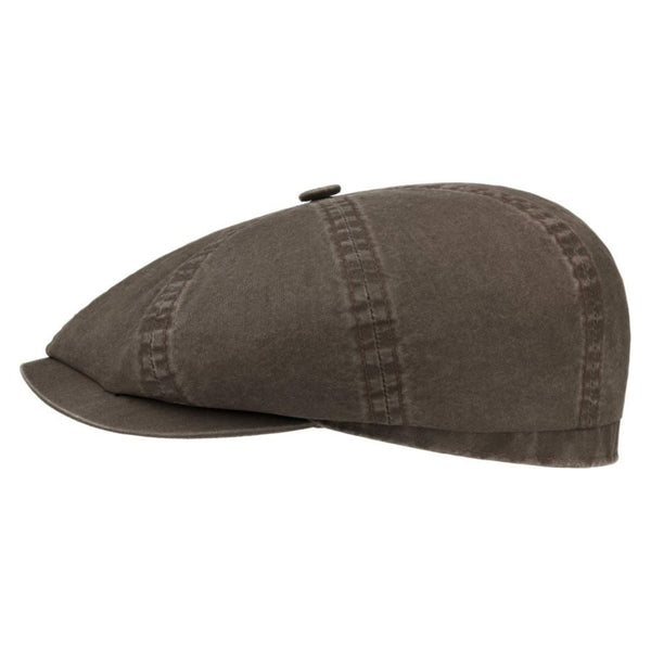 The Hat Shop Stetson Hatteras Organic Cotton Bakerboy - Newsboy Cap 'Brown'