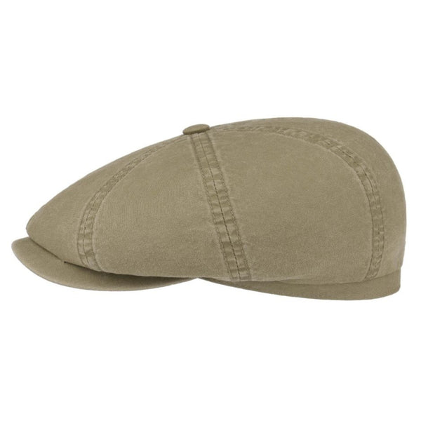 The Hat Shop Stetson Hatteras Organic Cotton Bakerboy - Newsboy Cap 'Olive'