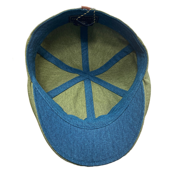 The Hat Shop Failsworth Cotton Porto Duckbill Cap 'Green/Teal'