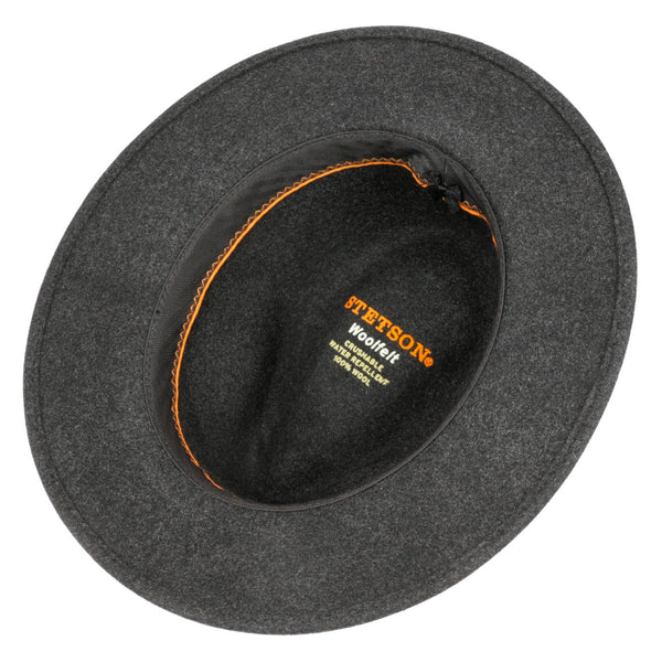 Stetson Powell Traveller Wool Fedora 'Antharcite'