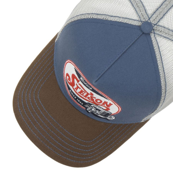 The Hat Shop Stetson Riding Hot Rod Trucker Cap 'Brown-Blue'