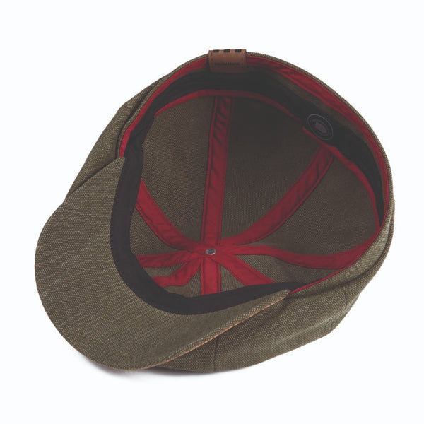 The Hat ShopDasmarca Cotton Bakerboy Cap Olive inside