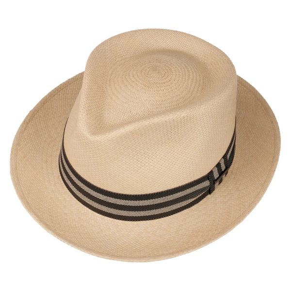 The Hat Shop Stetson Sanvito Player Genuine Handwoven Panama Hat Top