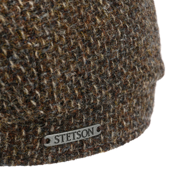 The Hat Shop Stetson Hatteras Shetland Wool Flat Cap 'Brown'