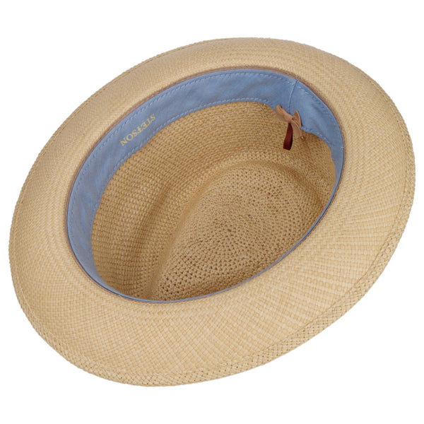 The Hat Shop Stetson 'Player' Genuine Panama Crochet Hat underside