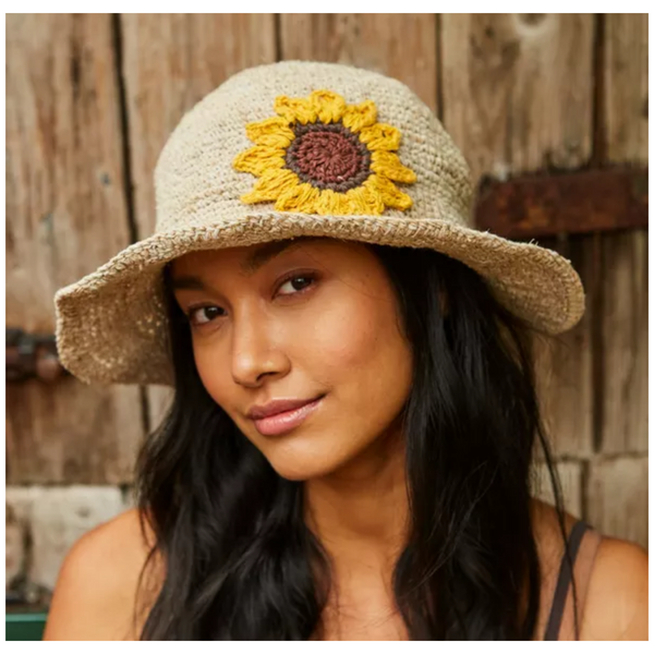 The Hat Shop Pachamama Hemp Sun Hat Sunflower