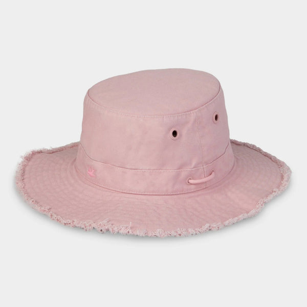 The Hat Shop Tilley Wanderer Fringe Hat Pink